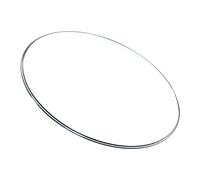 Dessus de table rond en verre trempé de 38,1 cm, bord poli de 8 mm, résistant à la chaleur et aux rayures, pour une utilisation en intérieur ou en terrasse, élégante et décorative.