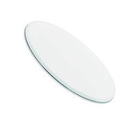 Dessus de table rond en verre trempé - Protection de bord biseauté de 8 mm d'épaisseur | Comptoir multifonction pour bureau à domicile et bar - 750 mm
