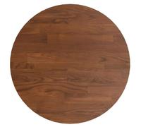 Dessus de Table Rond Marron Foncé Ø30x1,5cm en Chêne Massif Traité | Plateau bois massif, grain dense, surface traitée, prêt à l'emploi, nettoyage chiffon humide, style rustique, usage multiple