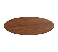 Bussandri Exclusive Plateau de table rond en chêne traité Marron foncé Ø 90 x 1,5 cm