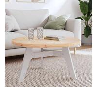Dessus de Table Rond Plateau Remplacement Intérieur Bois de Pin Massif vidaXL