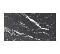 Vidaxl Dessus De Table Noir 100x50cm 6mm Verre Trempé Et Design Marbre Noir