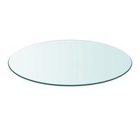 vidaXL Dessus de table ronde en verre trempé 800 mm