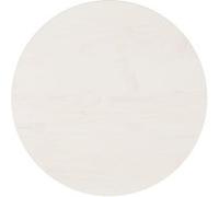Vidaxl Dessus De Table Blanc Ø40x2,5 Cm Bois De Pin Massif Multicolore