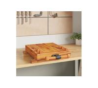 vidaXL Dessus d'établi avec étau 52x44x9,5 cm bois massif d'acacia 353786 Beige G