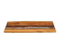 Dessus En Bois Rectangulaire 60x100 cm En Bois Massif avec Récupération | Bois de mangue et de teck, charme rustique, utilisation universelle, nettoyage facile, aspect unique