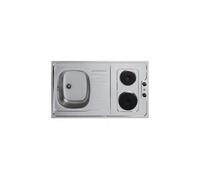 Dessus évier cuisinette électrique largeur 100 cm avec vidage complet
