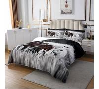 Dessus Lit Cheval Marron - Couvre-Lit 2 Personnes 260x240 cm - Couverture Lit Cow-Boy Western pour 260_x_240_cm JETEE DE LIT