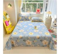 Dessus plat floral vintage - Drap en coton d'art premium doux, motif chic de fleurs sauvages romantiques avec panda, drap plat seulement pour femmes et filles, literie décorative thème jardin (#23