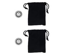 Dessus Rabattable En Métal, 2 Pièces Dessus En Métal En Acier Inoxydable Dessus En Métal En Forme de Champignon à Rabat Automatique En Acier Inoxydable Avec Sac de Rangement(Argent)