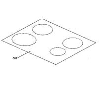 DESSUS VERRE VITRO-CERAM pour TABLE DE CUISSON ELECTROLUX - 561178711