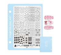 d'estampage pour ongles | Moules d'art à pression pour manucure, kit d'estampage d'ongles - Utilisation à la maison, salon, pratique, débutant, étude, préparation et mariage