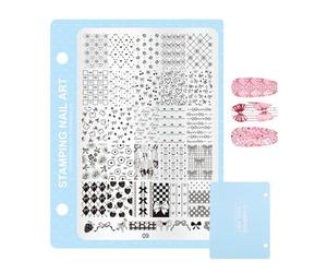 d'estampage pour ongles | Moules d'art à pression pour manucure, kit d'estampage d'ongles - Utilisation à la maison, salon, pratique, débutant, étude, préparation et mariage