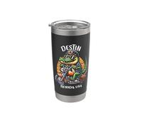 Destin Florida USA Fun Alligator Dessin animé Gobelet isotherme en acier inoxydable double paroi