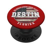 Destin Floride, Drapeau américain Vintage PopSockets PopGrip Adhésif