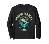 Destin Floride USA Fishing Design Manche Longue