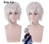 Destin/grand ordre Fgo Kadoc Zemlupus Cosplay perruque argent blanc court moelleux couches synthétiques cheveux hommes femmes Anime Costume perruques