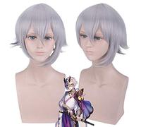 Destin/Grand ordre FGO Lanling roi Cosplay perruque argent gris court couches synthétiques cheveux hommes femmes Anime Costume perruques PL-486