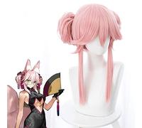 Destin Grand ordre FGO Tamamo No Mae chignon rose résistant à la chaleur synthétique Halloween carnaval fête Cosplay + casquette de perruque gratuite