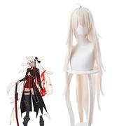 Destin/Grand ordre Okita Souji Cosplay perruque pour femmes 120 cm de long droite résistant à la chaleur cheveux synthétiques Majin sabre perruque Anime Beige Okita Souji