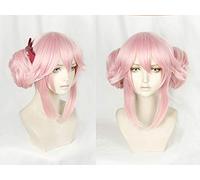 Destin/Grand ordre serviteur Cosplay perruque Tamamo No Mae Cosplay perruque rose postiche perruques avec Clip sur queue de cheval Halloween carnaval perruque