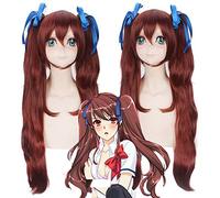 Destin/séjour nuit Tohsaka Rin un autre Akazawa Izumi longues perruques de Cosplay brun bouclé avec deux pince à pince queue de cheval perruque de cheveux synthétiques