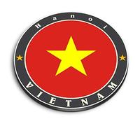 Destination 5631 Aimants ronds en MDF Motif drapeau du Vietnam pour bureau, armoire et tableau blanc