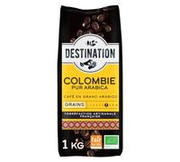 DESTINATION - Café Grains Bio 1kg - Équitable - 100% Arabica - Colombie