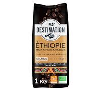 DESTINATION - Café Grains Bio 1kg - Équitable - 100% Arabica - Ethiopie | Torréfaction Artisanale - Fabriqué en France