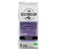 DESTINATION - Café Grains Bio 3kg - Mélange Arabica et Robusta - Espresso