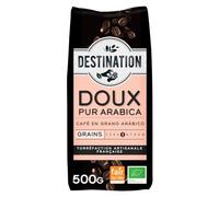 DESTINATION - Café Grains Bio 500g - Équitable - 100% Arabica - Doux | Torréfaction Artisanale - Fabriqué en France
