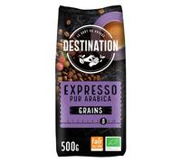 DESTINATION - Café Grains Bio 500g - Équitable - 100% Arabica - Expresso