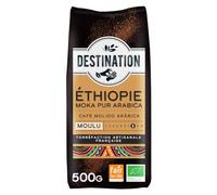 DESTINATION - Café Moulu Bio 500g - Équitable - 100% Arabica - Ethiopie | Torréfaction Artisanale - Fabriqué en France