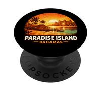 Destination de Vacances paradisiaque aux Bahamas au Coucher du Soleil PopSockets PopGrip Adhésif