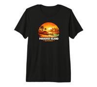 Destination de Vacances paradisiaque aux Bahamas au Coucher du Soleil T-Shirt Haut de Gamme