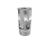 Destination de voyage Paysage urbain Las Vegas LV Gobelet isotherme en acier inoxydable double paroi