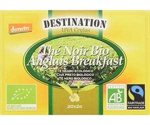 Destination Thé Bio Noir Breakfast 20 infusettes