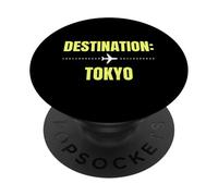 Destination Tokyo Voyage Vacances Touriste PopSockets PopGrip Adhésif