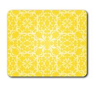 Destination Vinyl ltd Confortable Tapis de Souris - Art déco Jaune Motif Vintage 23,5 x 19,6 cm (9,3 x 7,7 Pouces) pour Ordinateur et Portable, Bureau, Cadeaux, Base antidérapante - RM24578