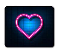Destination Vinyl Ltd Confortable Tapis de Souris - Cute Neon Love Heart x 23.5 Connectez-Vous 19,6 cm (9,3 x 7,7 Pouces) pour Ordinateur et Portable, Bureau, Cadeaux, Base antidérapante - RM3990