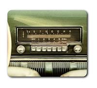 Destination Vinyl ltd Confortable Tapis de Souris - Vieille Voiture Vintage Radio Classic23.5 x 19,6 cm (9,3 x 7,7 Pouces) pour Ordinateur et Portable, Bureau, Cadeaux, Base antidérapante - RM21956
