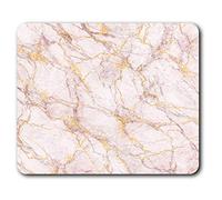 Destination Vinyl ltd Souris Confortable Mat - Or Rose Marbre Effet Pierre Motif 23,5 x 19,6 cm (9,3 x 7,7 Pouces) pour Ordinateur et Portable, Bureau, Cadeaux, Base antidérapante - RM24431