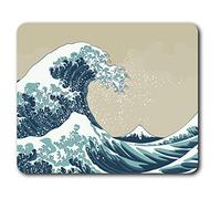 Destination Vinyl ltd Souris Confortable Tapis - Art Vintage Grande Vague Japon 23,5 x 19,6 cm (9,3 x 7,7 Pouces) pour Ordinateur et Portable, Bureau, Cadeaux, Base antidérapante - RM2115