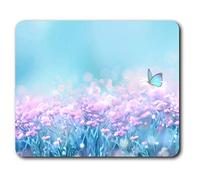 Destination Vinyl Ltd Souris Confortable Tapis - Belle Papillons Bleu 23,5 x 19,6 cm (9,3 x 7,7 Pouces) pour Les Ordinateurs et Ordinateurs Portables, de Bureau, Cadeaux, Base antidérapante - RM2068