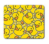 Destination Vinyl ltd Souris Confortable Tapis - Canards en Caoutchouc Jaune caneton 23,5 x 19,6 cm (9,3 x 7,7 Pouces) pour Ordinateur et Portable, Bureau, Cadeaux, Base antidérapante - RM2078
