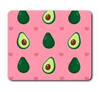 Destination Vinyl ltd Souris Confortable Tapis - Rose Avocat drôle régime Mignon 23,5 x 19,6 cm (9,3 x 7,7 Pouces) pour Ordinateur et Portable, Bureau, Cadeaux, Base antidérapante - RM2033