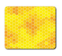 Destination Vinyl ltd Tapis de Souris Confortable - Or en nid d'abeille Motif d'abeille 23,5 x 19,6 cm (9,3 x 7,7 Pouces) pour Ordinateur et Portable, Bureau, Cadeaux, Base antidérapante - RM2004