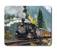 Destination Vinyl Ltd Tapis de Souris Confortable - Train à Vapeur American Train 23,5 x 19,6 cm (9,3 x 7,7 Pouces) pour Ordinateur et Portable, Bureau, Cadeaux, Base antidérapante - RM2147