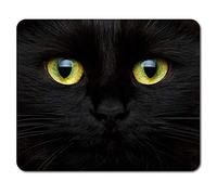 Destination Vinyl Ltd Tapis de Souris en Forme de tête de Chat Noir - Cadeau pour Maman, sœur, Chaton - #8423