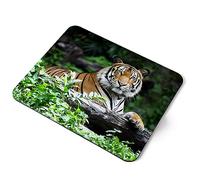 Destination Vinyl Ltd Tapis de souris rectangulaire en caoutchouc souple de 5 mm - Motif tigre du Bengale - Grand chat - Accessoire de bureau imprimé - #50238